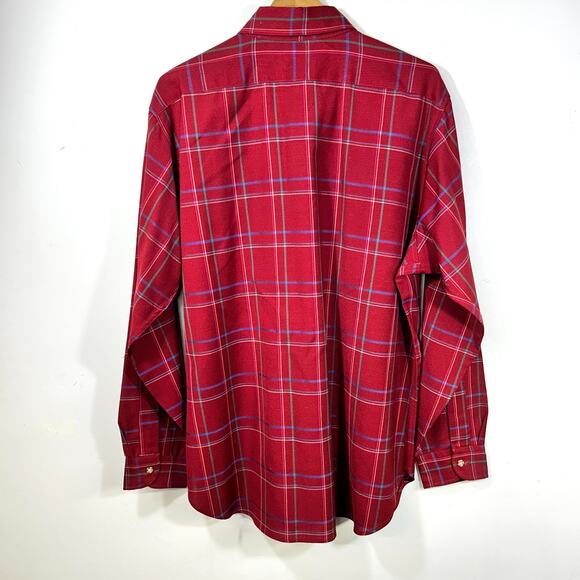 Vintage Pendleton Shirt Mens XL Red Plaid Wool Dress Made in USA 80s - Picture 2 of 7